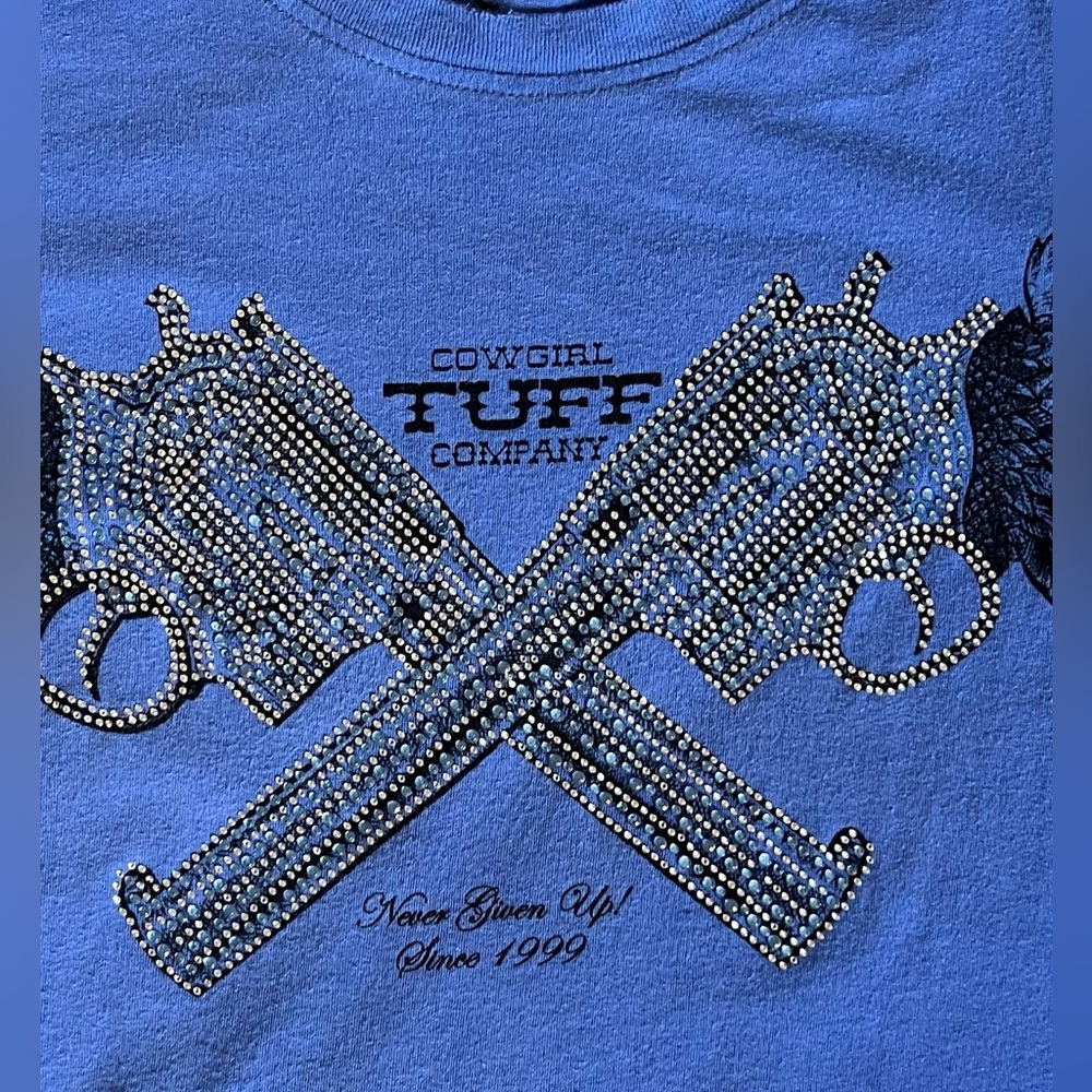Cowgirl Tuff Purple Short Sleeve Shirt - Picture 2 of 9